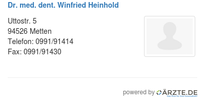 Dr med dent winfried heinhold