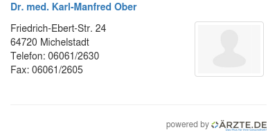 Dr med karl manfred ober