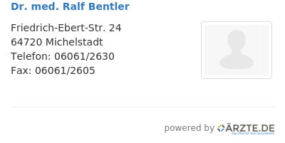 Dr med ralf bentler