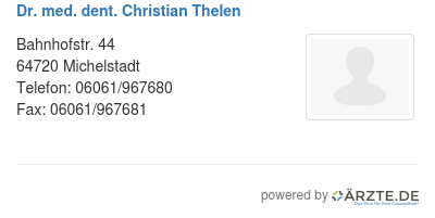 Dr med dent christian thelen
