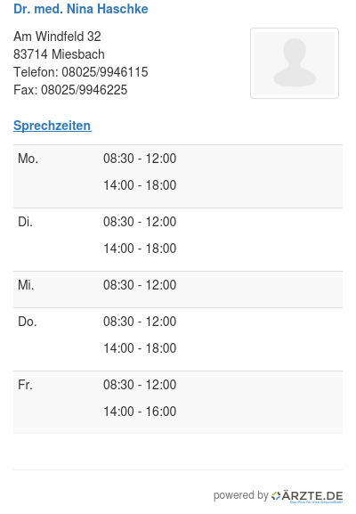 Dr med nina haschke