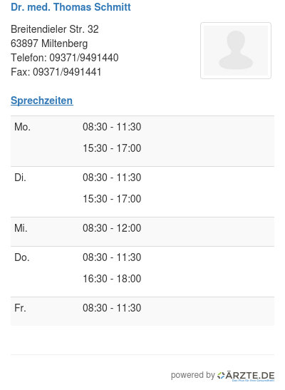 Dr med thomas schmitt 253943