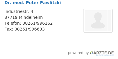 Dr med peter pawlitzki