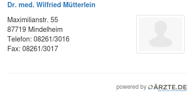 Dr med wilfried muetterlein