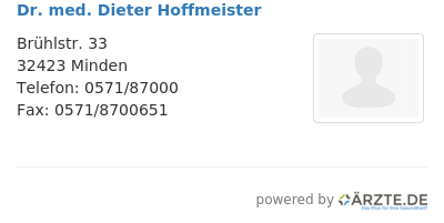 Dr med dieter hoffmeister