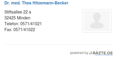 Dr med thea hitzemann becker