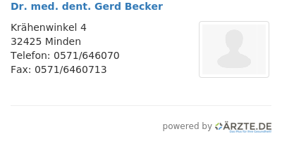 Dr med dent gerd becker