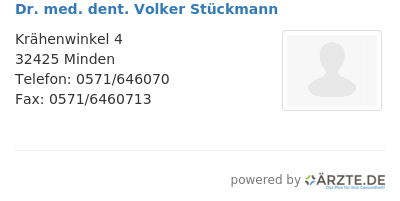 Dr med dent volker stueckmann