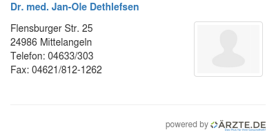 Dr med jan ole dethlefsen
