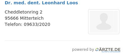 Dr med dent leonhard loos