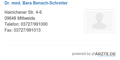 Dr med bara bensch schreiter