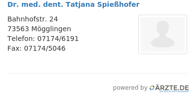 Dr med dent tatjana spiesshofer