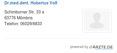 Dr med dent hubertus voss