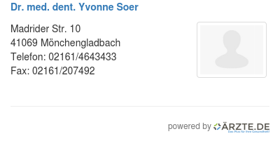 Dr med dent yvonne soer