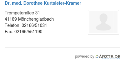 Dr med dorothee kurtsiefer kramer
