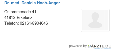 Dr med daniela hoch anger