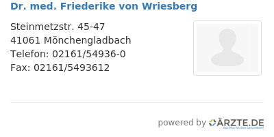Dr med friederike von wriesberg