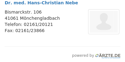 Dr med hans christian nebe