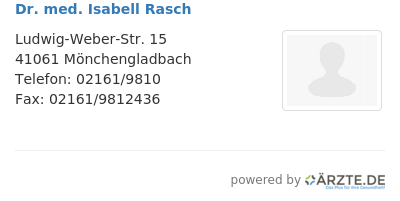 Dr med isabell rasch