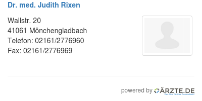 Dr med judith rixen