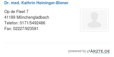 Dr med kathrin heininger biener