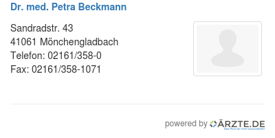 Dr med petra beckmann