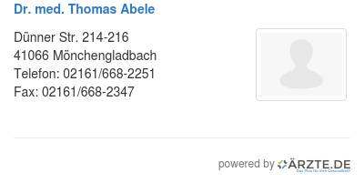 Dr med thomas abele