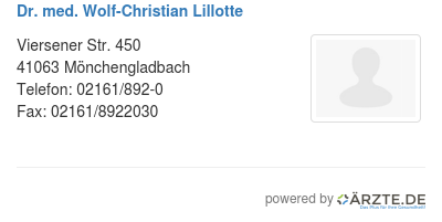 Dr med wolf christian lillotte 438519