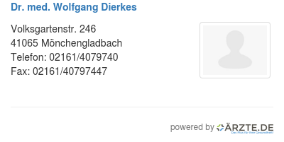 Dr med wolfgang dierkes