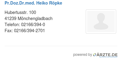 Pr doz dr med heiko roepke