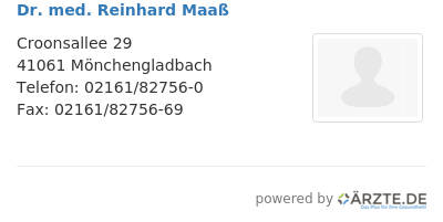 Dr med reinhard maass