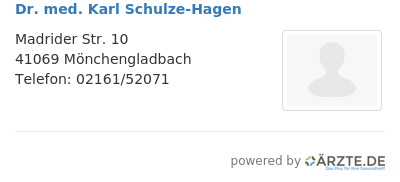 Dr med karl schulze hagen