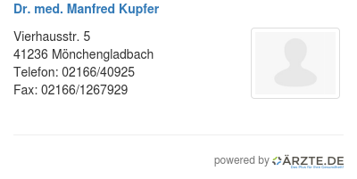 Dr med manfred kupfer