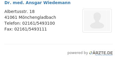 Dr med ansgar wiedemann