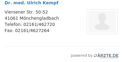Dr med ulrich kempf