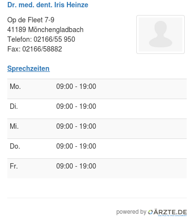 Dr med dent iris heinze