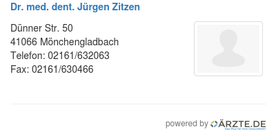 Dr med dent juergen zitzen