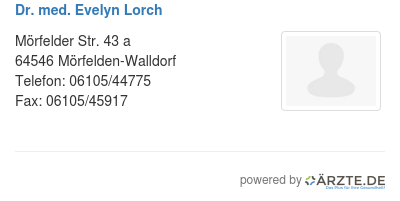 Dr med evelyn lorch