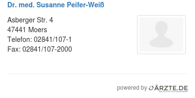 Dr med susanne peifer weiss