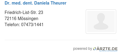 Dr med dent daniela theurer