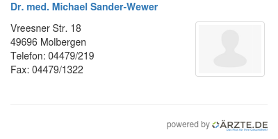 Dr med michael sander wewer