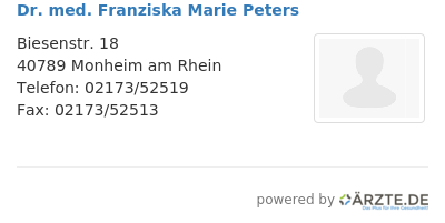 Dr med franziska marie peters