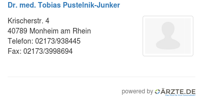 Dr med tobias pustelnik junker 556981