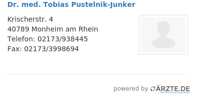 Dr med tobias pustelnik junker 658719