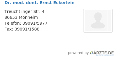 Dr med dent ernst eckerlein