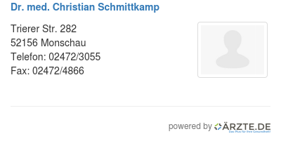 Dr med christian schmittkamp