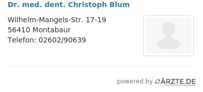 Dr med dent christoph blum 652680