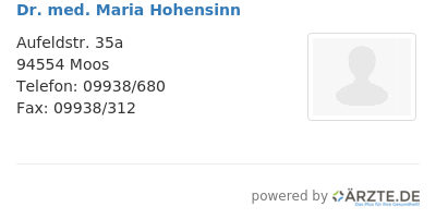 Dr med maria hohensinn
