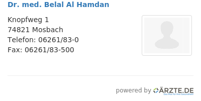 Dr med belal al hamdan