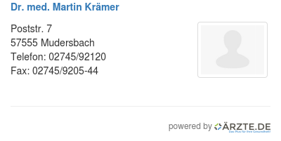 Dr med martin kraemer 589642